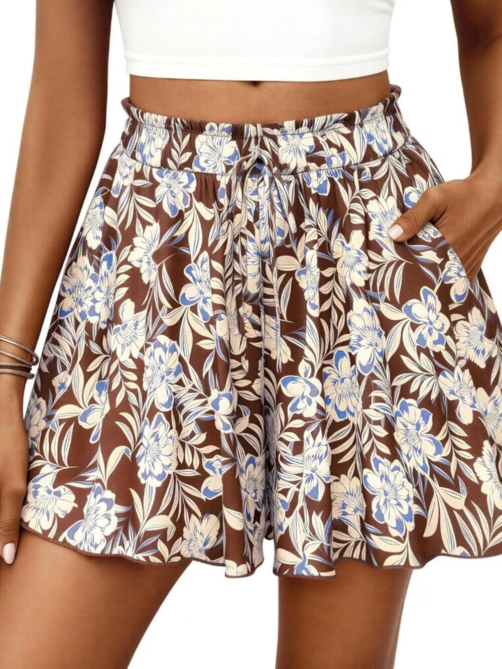 Women's Flowy Shorts Summer Fashion 2026 Beach Vacation Clothes Casual High Wais